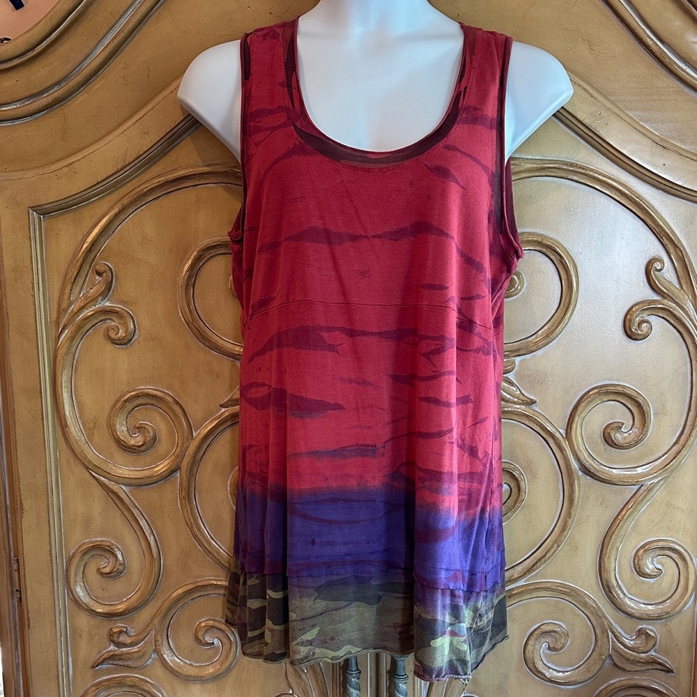 Glima Stylish ombré Camo Women's Tunic Tank Top